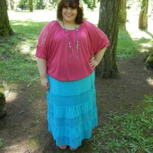Lane Bryant Crochet and Knit Maxi Skirt - 22/24